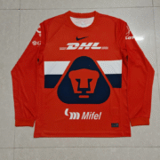 2526 cougar long sleeved goalkeeper orange red football shirt