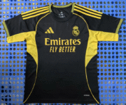 2526 Real Madrid Black and Yellow Special Edition Football Shirt